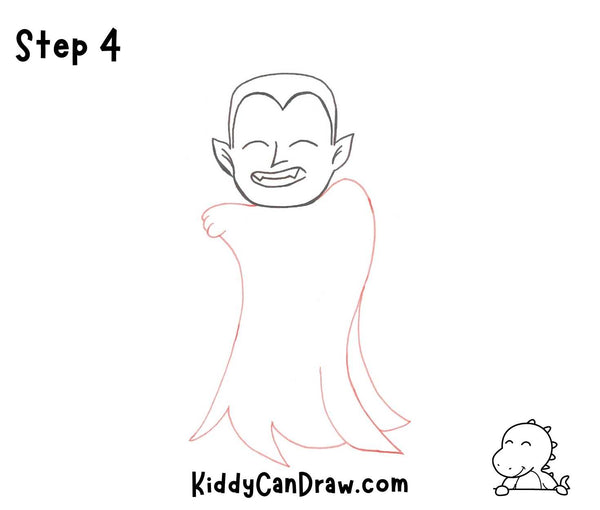 How To Draw Dracula Easy For Halloween Step 4