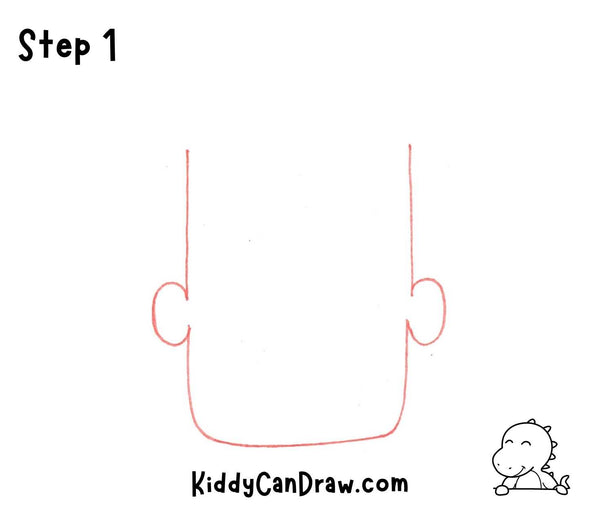 How To Draw Frankenstein's Face Step 1