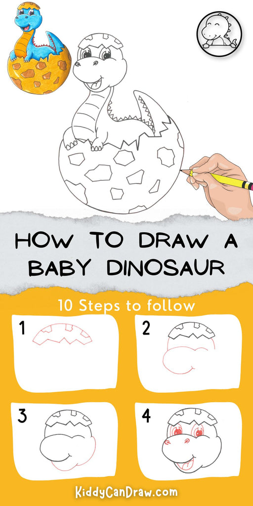 How To Draw a Baby Dinosaur