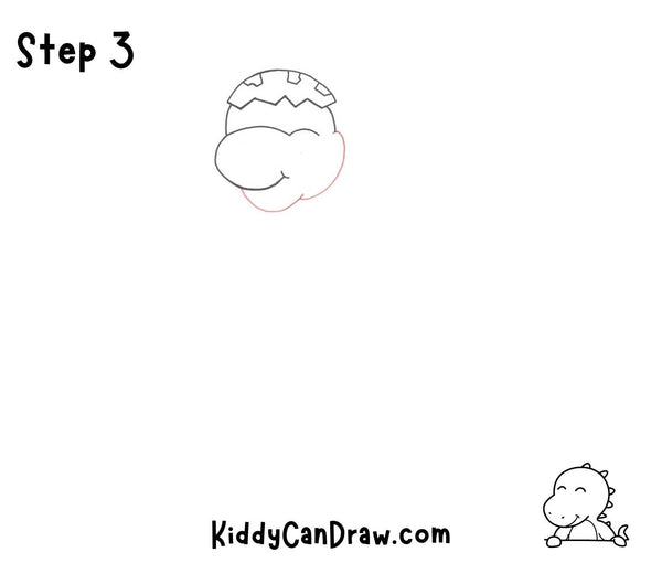 How To Draw a Baby Dinosaur Step 3