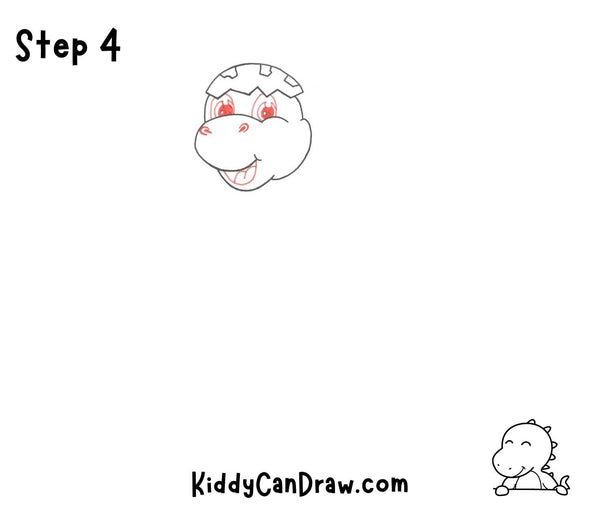 How To Draw a Baby Dinosaur Step 4