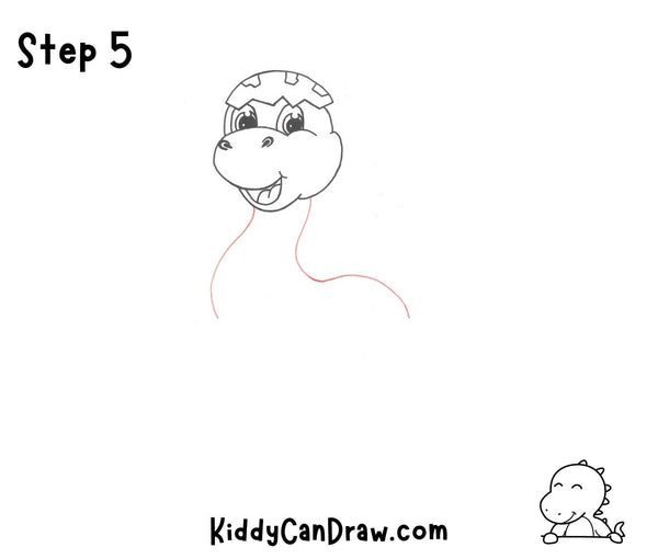 How To Draw a Baby Dinosaur Step 5