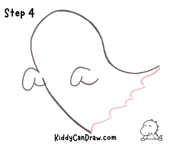 How To Draw a Cute Ghost Step 4