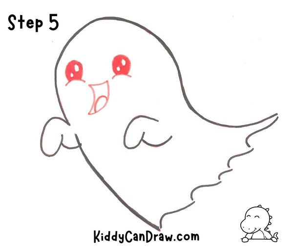 How To Draw a Cute Ghost Step 5