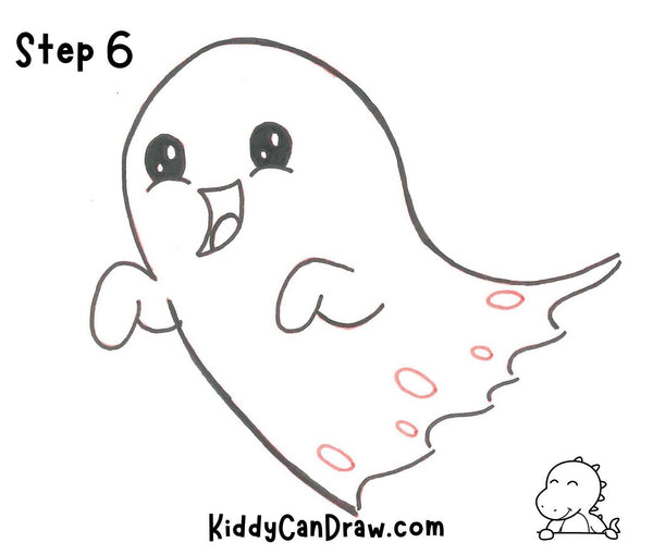 How To Draw a Cute Ghost Step 6