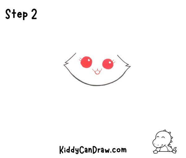 How To Draw a Cute Kitty Witch Step 2