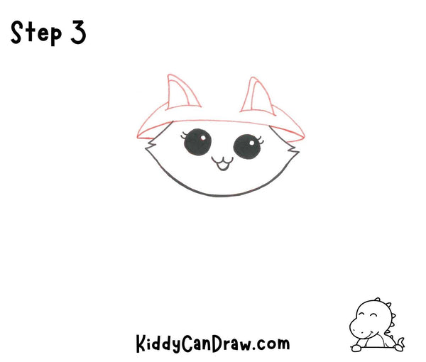 How To Draw a Cute Kitty Witch Step 3