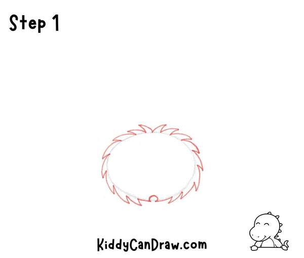 How To Draw a Cute Spider Step 1