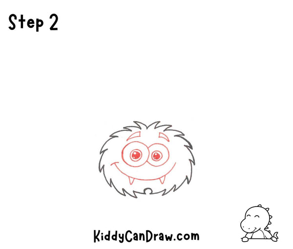 How To Draw a Cute Spider Step 2
