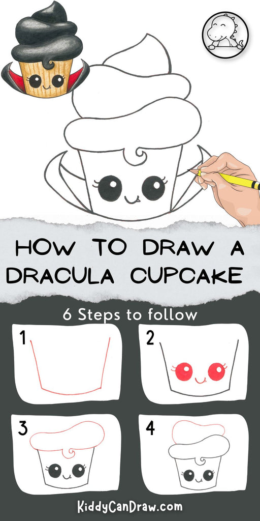 How To Draw a Dracula Cupcake