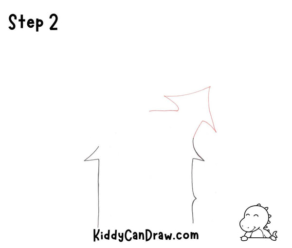 How To Draw a Haunted House Step 2