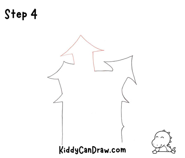 How To Draw a Haunted House Step 4