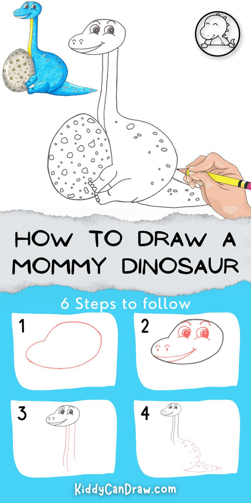 How To Draw a Mommy Dinosaur