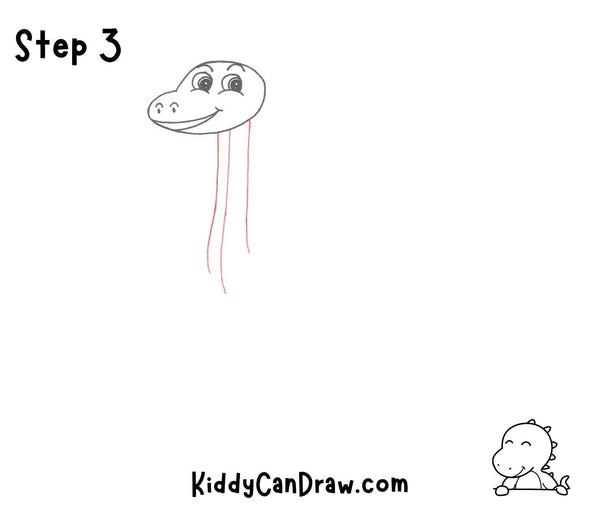 How To Draw a Mommy Dinosaur Step 3