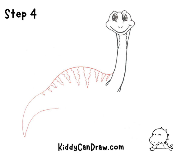 How To Draw a Dinosaur Plesiosaurus Step 4