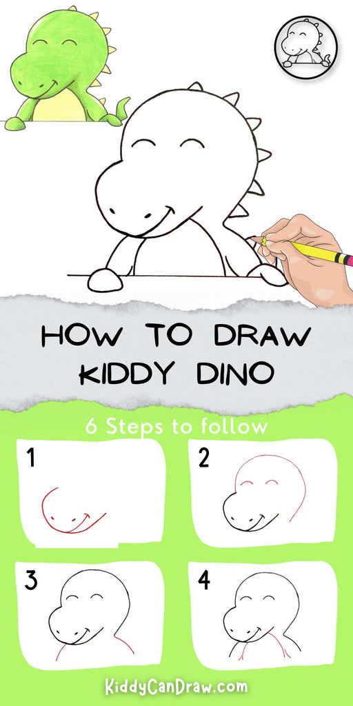 How to Draw Kiddy Dino 