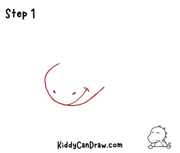 How to Draw Kiddy Dino step 1