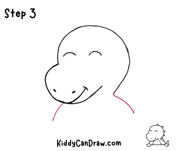 How to Draw Kiddy Dino step 3
