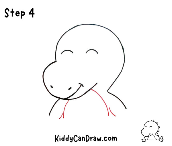 How to Draw Kiddy Dino step 4