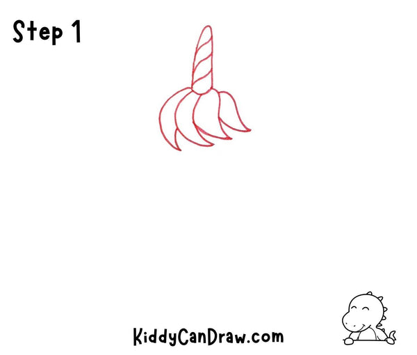 How to Draw Our Logo’s Unicorn Step 1