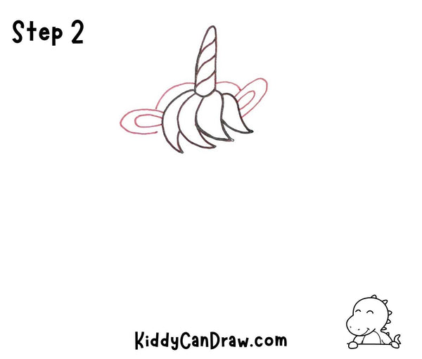How to Draw Our Logo’s Unicorn Step 2