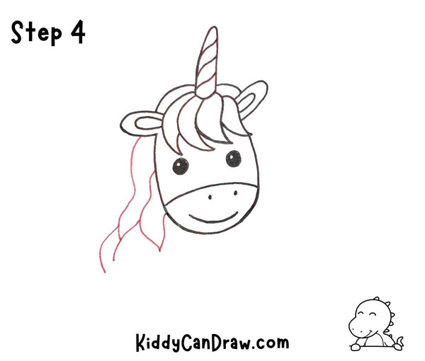 How to Draw Our Logo’s Unicorn Step 4