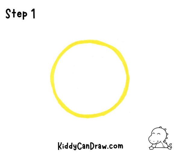 How to Draw Sun So Easy Step 1