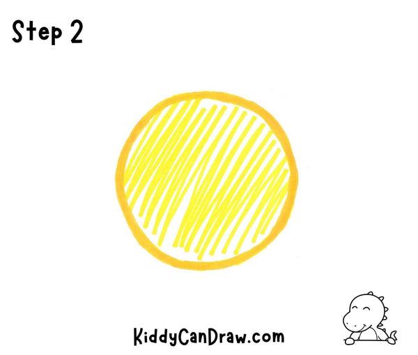 How to Draw Sun So Easy Step 2