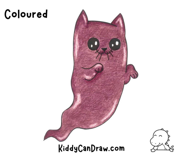 How To Draw a Cat's Ghost Coloured