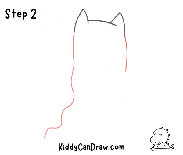 How To Draw a Cat's Ghost Step 2