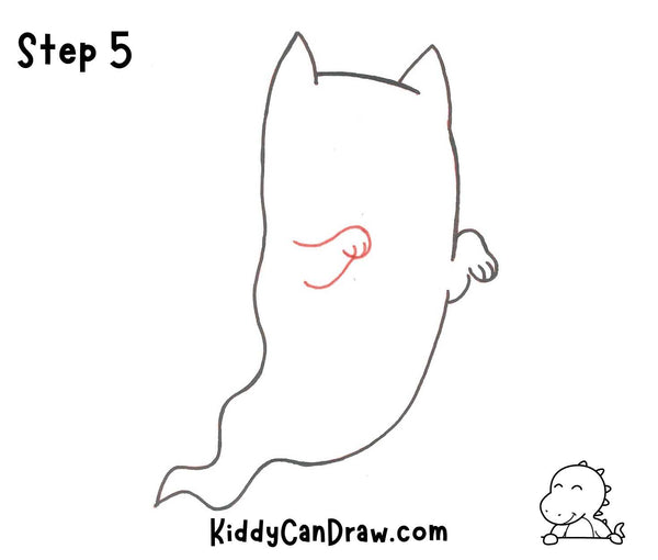 How To Draw a Cat's Ghost Step 5