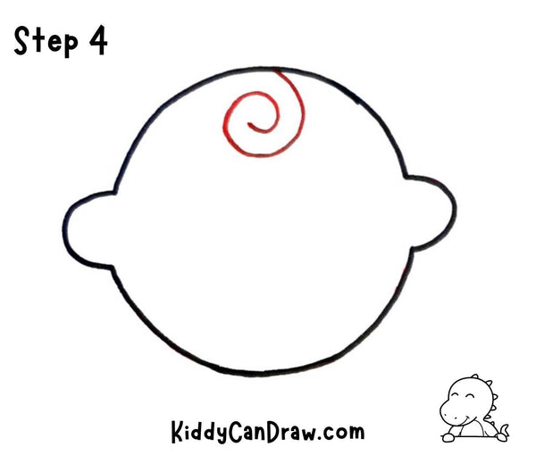 How to Draw a Cute Baby Face Step 4