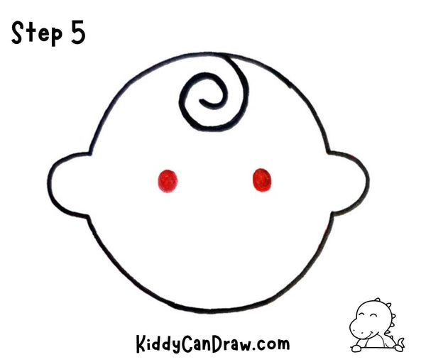 How to Draw a Cute Baby Face Step 5