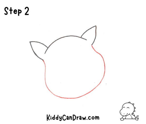 How to Draw a Cute Bat Step 2