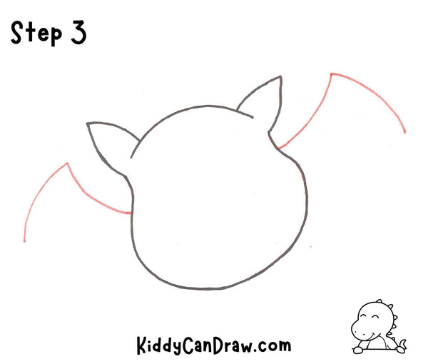 How to Draw a Cute Bat For Halloween | Step by Step Guide – Kiddy Can Draw