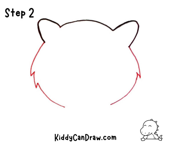 How to Draw a Cute Cat Step 2