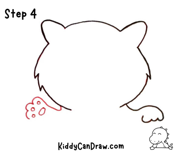 How to Draw a Cute Cat Step 4
