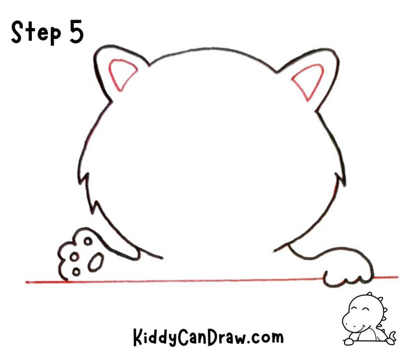 How to Draw a Cute Cat Step 5