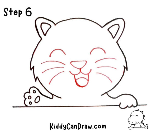 How to Draw a Cute Cat Step 6