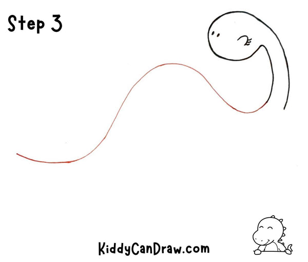 How to Draw a Cute Dinosaur step 3