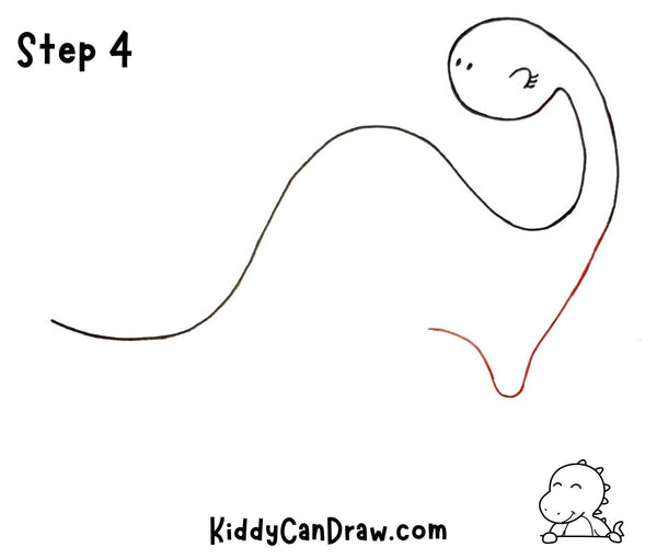 How to Draw a Cute Dinosaur step 4