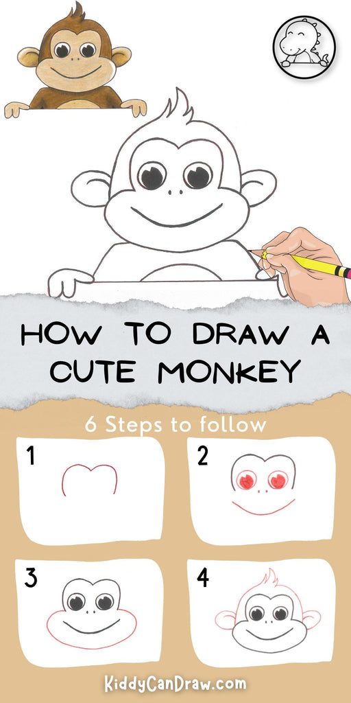 How to Draw a Cute Monkey 