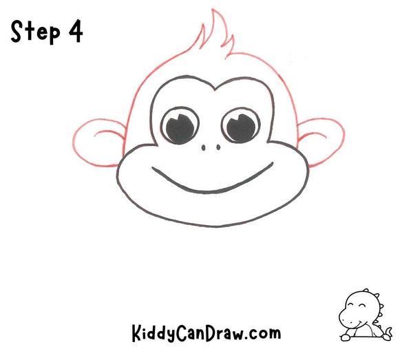 How to Draw a Cute Monkey Step 4