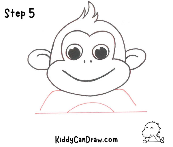 How to Draw a Cute Monkey Step 5