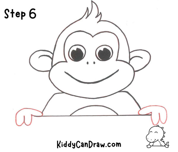 How to Draw a Cute Monkey Step 6