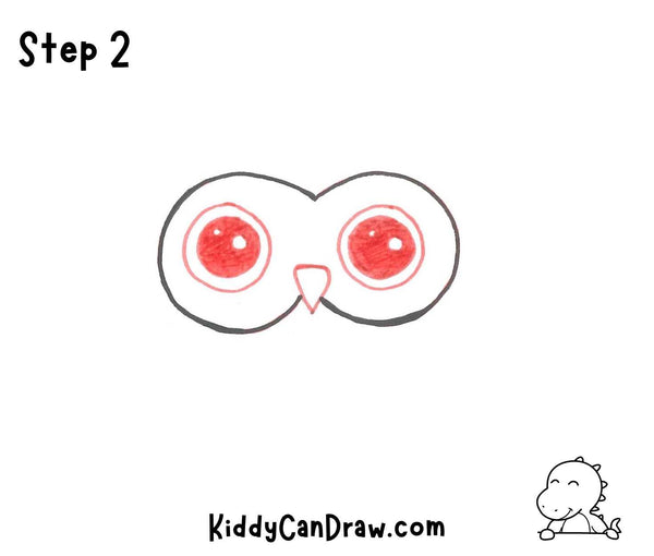 How to Draw a Cute Owl Step 2