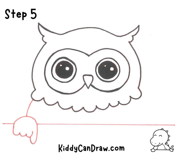 How to Draw a Cute Owl Step 5