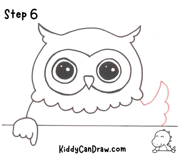 How to Draw a Cute Owl Step 6