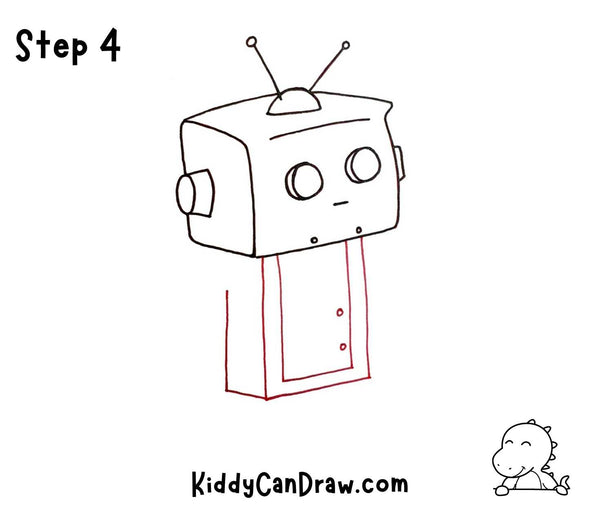 How to Draw a Robot Step 4