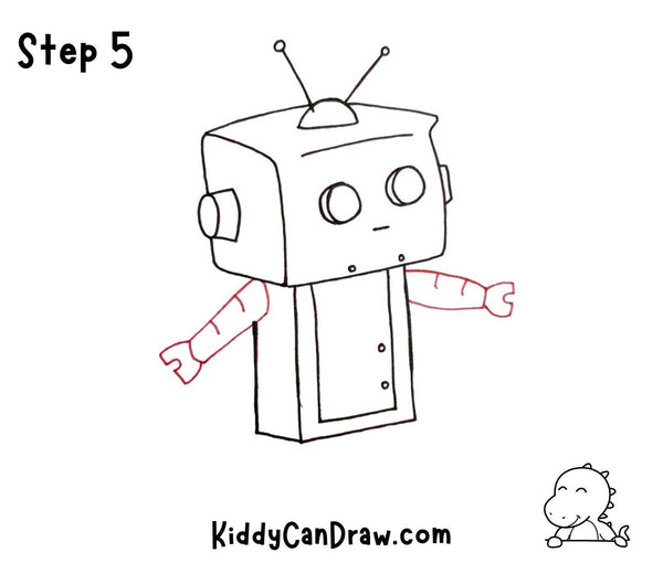 How to Draw a Robot Step 5